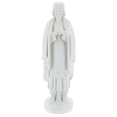 Estatua Santa Caterina Tekakwitha 55 cm polvo mármol blanco 1