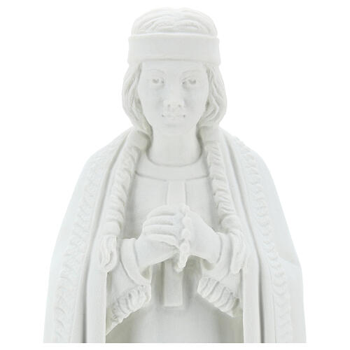 Estatua Santa Caterina Tekakwitha 55 cm polvo mármol blanco 2