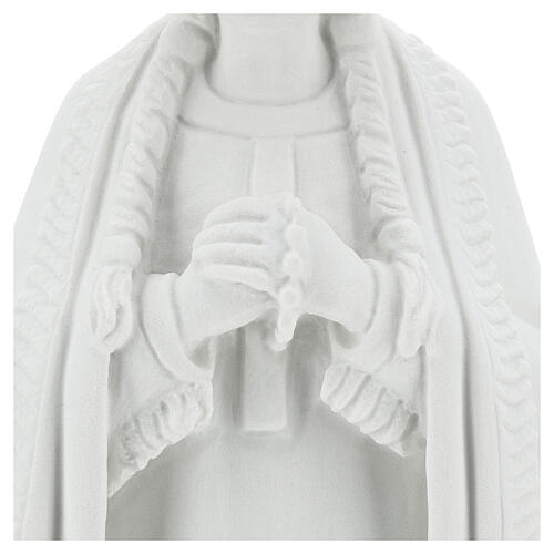 Estatua Santa Caterina Tekakwitha 55 cm polvo mármol blanco 4