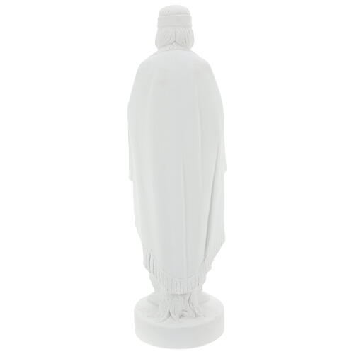 Estatua Santa Caterina Tekakwitha 55 cm polvo mármol blanco 7