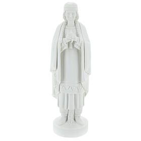 Statua Santa Caterina Tekakwitha 55 cm polvere marmo bianco