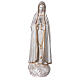 Estatua Virgen Fátima polvo mármol nacarado oro 60 cm s1
