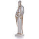 Our Lady of the Miraculous Medal statue pearl marble dust with golden details s3