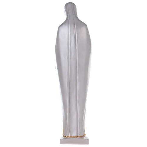 Statue Vierge Miraculeuse poudre marbre nacré décorations or 6