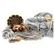 Schlafender Sankt Joseph aus Marmorstaub mit weißem Gewand, 12 cm s2