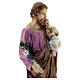 St Joseph with Child Jesus statue in painted reconstituted marble 30 cm OUTDOORS s4