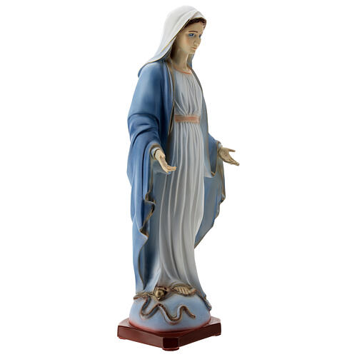 Our Lady of Miraculous Medal, painted marble dust, 40 cm, OUTDOOR 5
