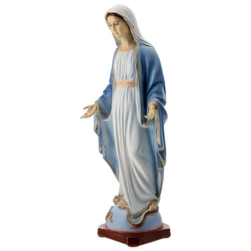 Madonna Miracolosa dipinta polvere di marmo 40 cm ESTERNO 3
