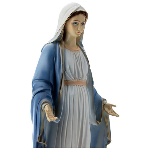 Madonna Miracolosa dipinta polvere di marmo 40 cm ESTERNO 4