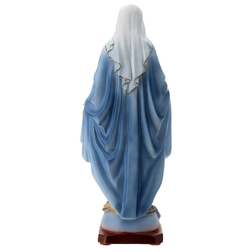 Madonna Miracolosa dipinta polvere di marmo 40 cm ESTERNO 7