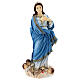 Blessed Mother Mary statue painted reconstituted marble 30 cm OUTDOORS s1