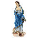 Blessed Mother Mary statue painted reconstituted marble 30 cm OUTDOORS s4