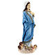 Blessed Mother Mary statue painted reconstituted marble 30 cm OUTDOORS s5