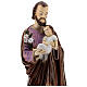 Bemalter Sankt Joseph mit Jesuskind aus Marmorstaub, 70 cm AUßEN s4