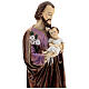 Saint Joseph avec Enfant Jésus peint poudre de marbre 70 cm EXTÉRIEUR s2