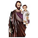 Bemalter Sankt Joseph mit Jesuskind aus Marmorstaub, 100 cm AUßEN s2
