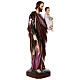 Bemalter Sankt Joseph mit Jesuskind aus Marmorstaub, 100 cm AUßEN s5