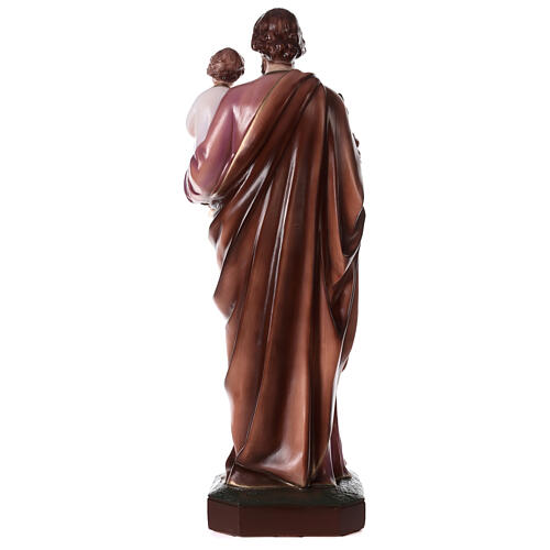 Statue of St Joseph with Jesus, painted marble dust, 100 cm, OUTDOOR 7