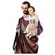 Statue of St Joseph with Jesus, painted marble dust, 100 cm, OUTDOOR s4
