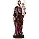 San Giuseppe con Bambino polvere di marmo dipinta 100 cm ESTERNO s1