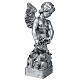 Angel with rose, synthetic marble of Carrara, silver coloured, 50 cm s4