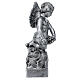 Angel with rose, synthetic marble of Carrara, silver coloured, 50 cm s6