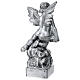 Angel with rose, synthetic marble of Carrara, silver coloured, 50 cm s7