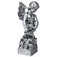 Angelito con rosa mármol sintético de Carrara plateado 50 cm s4