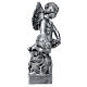 Angelito con rosa mármol sintético de Carrara plateado 50 cm s6