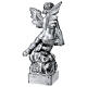 Angelito con rosa mármol sintético de Carrara plateado 50 cm s7