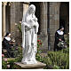 Statue of the Virgin with Child in white synthetic marble, 40 in s3
