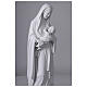 Estatua de la Virgen con Niño en mármol sintético blanco de 100 cm s7