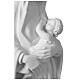 Estatua de la Virgen con Niño en mármol sintético blanco de 100 cm s6