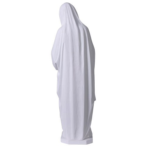 Statua Madonna con bambino in marmo sintetico bianco 100 cm 8