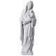 Statua Madonna con bambino in marmo sintetico bianco 100 cm s1