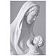 Statua Madonna con bambino in marmo sintetico bianco 100 cm s2