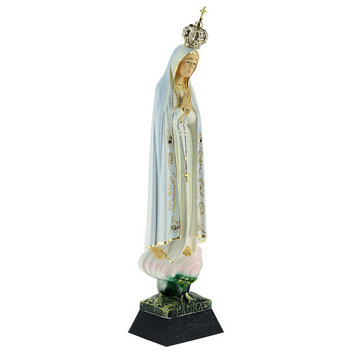 Estatua Virgen de Fátima resina 22 cm. 4