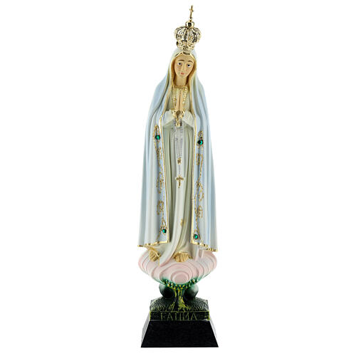 Estatua Virgen de Fátima resina 22 cm. 5
