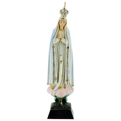 Statue Notre Dame de Fatima résine strass 22 cm 1