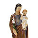 Statua San Giuseppe con bambino resina colorata 20 cm s2