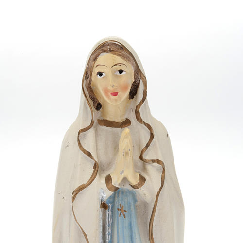 Estatua Nuestra Señora de Lourdes resina colorada 20 cm. 2