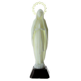 Heiligenfigur Unsere liebe Frau von Lourdes, leuchtend, 14 cm.
