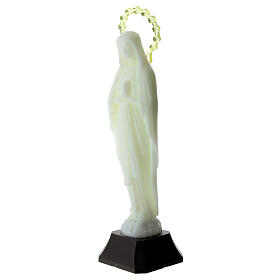 Heiligenfigur Unsere liebe Frau von Lourdes, leuchtend, 14 cm.