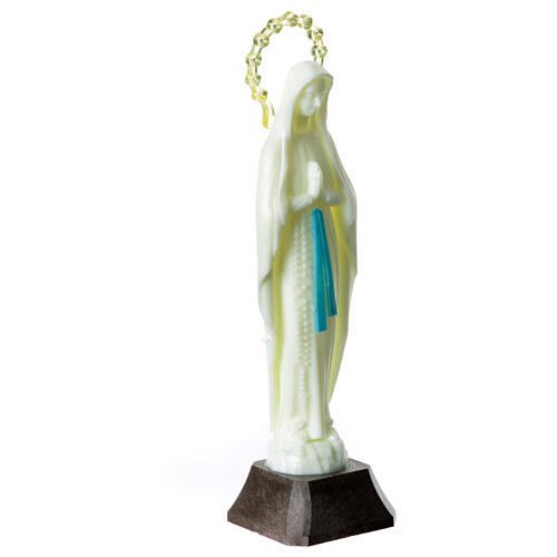 Heiligenfigur Unsere liebe Frau von Lourdes, leuchtend, 14 cm. 3