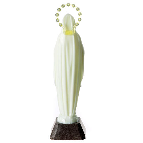 Heiligenfigur Unsere liebe Frau von Lourdes, leuchtend, 14 cm. 4