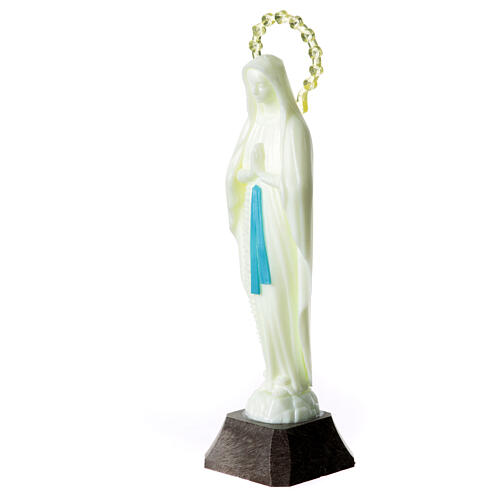 Statue Notre Dame de Lourdes phosphorescente 14 cm 2