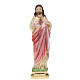 Estatua Sagrado Corazón de Jesús yeso nacarado 30 cm. s1