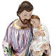 Estatua San José de Nazaret con niño yeso nacarado 30 cm. s2