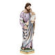 Statue St Joseph et enfant plâtre perlé 30 cm s3