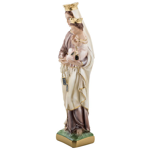 Statue Notre Dame du Mont-Carmel plâtre perlé 30 cm 3